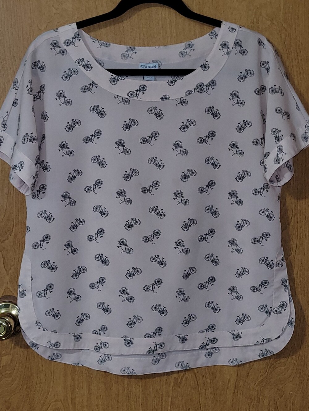 Paraphrase Bicycle Print Blouse | Size Small